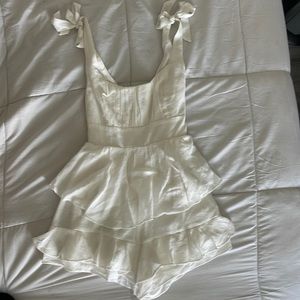 Saints and Secrets White Picnic Romper- Size Large